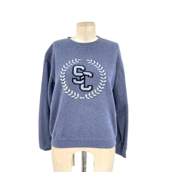 Soul by Soul Cycle University Crewneck Sweatshirt Blue Size‎ Small - Picture 1 of 8